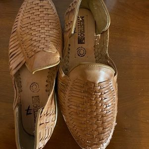 hand made leather mexican husrache slides